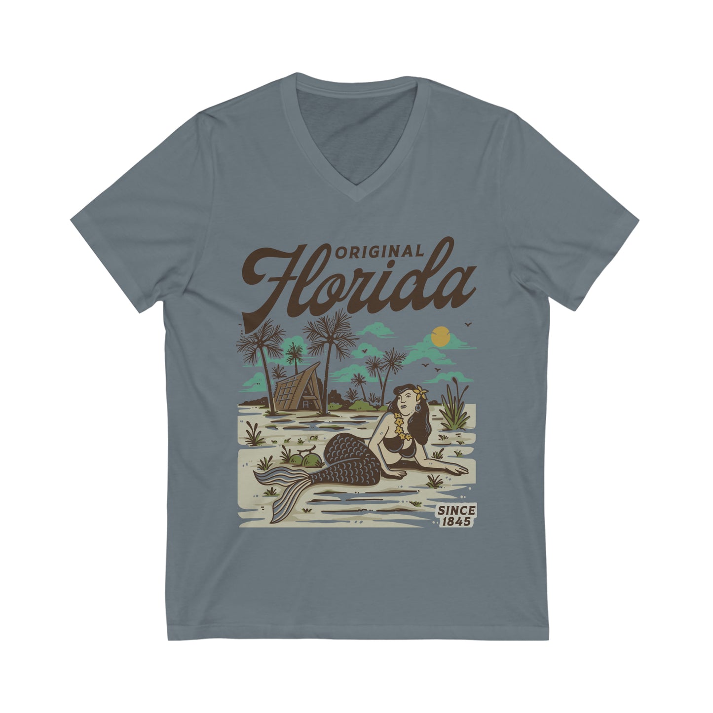 Original Florida - Siren of the Sunshine State -  Unisex Jersey Short Sleeve V-Neck Tee