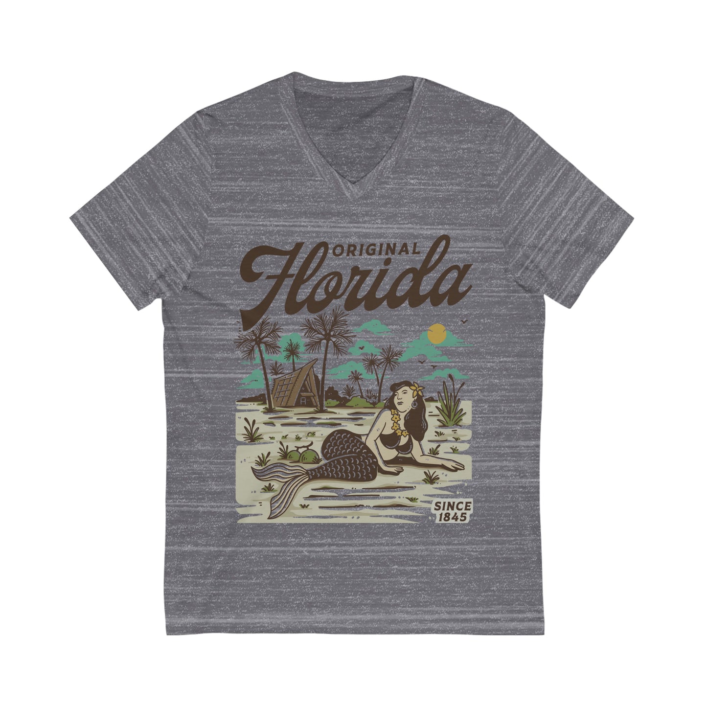 Original Florida - Siren of the Sunshine State -  Unisex Jersey Short Sleeve V-Neck Tee