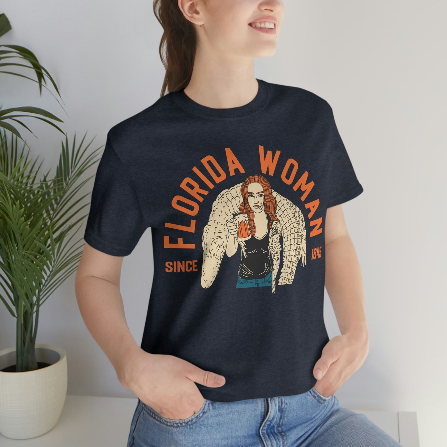 Florida Woman Wrestles Alligator - Jersey Short Sleeve Unisex Tee